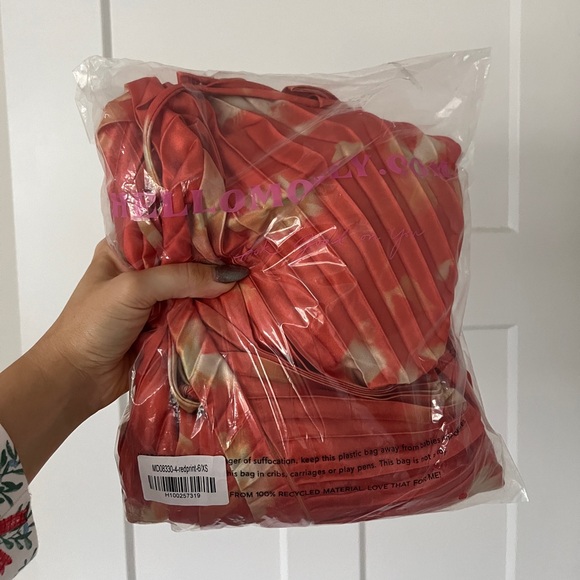 Hello Molly Golden Touch Satin One Shoulder Maxi Dress (Rust) - Picture 4 of 8